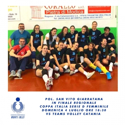 La Pol. San Vito @giarratana_volley approda in finale regionale di coppa Italia di serie D/F