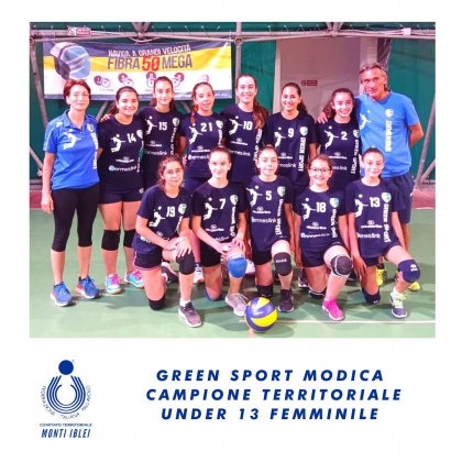 Congratulazioni alla @green_sport_modica che è campione territoriale categoria under 13 femminile.