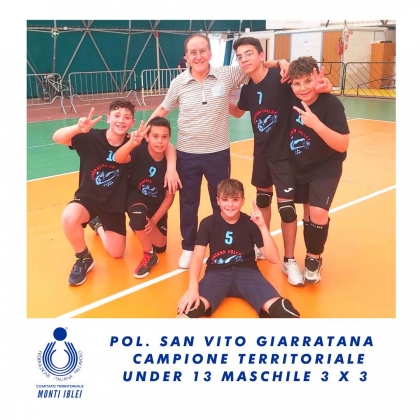 Congratulazioni alla società @giarratana_volley che è campione territoriale categoria under 13 maschile.